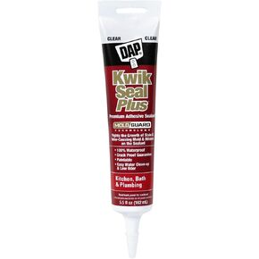 DAP Kwik Seal Plus Kitchen & Bath Adhesive Sealant, Clear, 5.5 Oz (7079818546) in Saudi Arabia