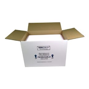 Polar Tech Thermo Chill 261/J50C Large Insulated Foam Container with Carton, Interior Dimensions 19 x 12 x 12.5 inches (L x W x D) in Kuwait