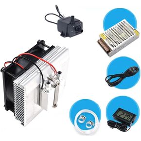 Semiconductor Refrigeration Cooler Full Kit DIY Peltier 12V TEC1-12706 Heatsink Thermoelectric Cooler Peltier Water Cooling System for Fish Tank Refrigeration +12V 100W Switch Power Supply Driver in Kuwait