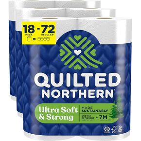 Quilted Northern Ultra Soft & Strong Toilet Paper, 9 Mega Rolls = 36 Regular Rolls, 5X Stronger*, Premium Soft Toilet Tissue in Kuwait
