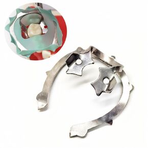 1 Piece Dental Clip Rubber Dam Clamps Clip with Bracket Holder Dental Restoration Rubber Dam Barrier Clips Stainless Steel (1 piece for Molar) in Kuwait
