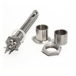 عنصر تسخين 12 فولت تيار مستمر لسخان المياه بالطاقة الشمسية، 100 وات - 600 وات، خيط 1 بوصة، من الفولاذ المقاوم للصدأ (مع صامولة سداسية، 200 وات 200 ملم) in Kuwait