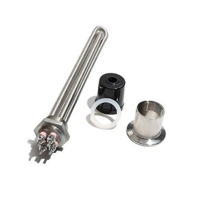 1" Solar Water Heater Element DN25 304SS 220V 1.5-5.5KW - Durable Heating Rod for Solar Thermal Systems and Brewing Equipment(with locknut,120V-2.5KW 240mmL) in Kuwait