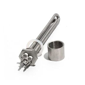 1" DN25 Tubular Heater, 12/24/48V, 300/600W, 200mm, 304 Stainless Steel for Solar Water Heating Systems(with locknut,36V-600W NPT) in Kuwait