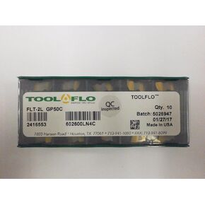 10pc) ToolFlo FLT 2L GP50 Top Notch Coated Carbide Inserts 60° V Threading NT 2L in Saudi Arabia
