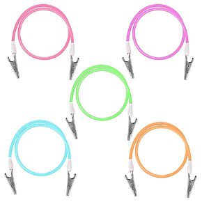 5 Pack Multicolor Silicone Bib Clips with Metal Clamps – Dental Napkin Holder for Adults and Kids, Flexible Neck Apron Clips for Dental Clinics, Feeding, Hair Salon, and Home Care Use in Kuwait