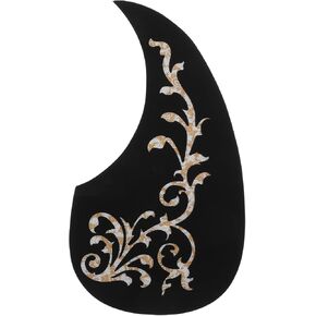 Acoustic Guitar Pickguard White Vine Patterned Self-Adhesive Pickguard – 128MM Scratch Plate Replacement, Easy Install, Decorative Guard Sticker in Saudi Arabia