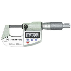 Digital Micrometer Precision Professional 0-1" (0-25mm) Range, 0.00005" (0.001mm) Resolution,Large Screen Digital Micrometer, Meets IP65 Specifications with Standard Ratchet Stop in Kuwait