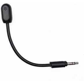 ميكروفون بديل فقط لاستبدال ميكروفون سماعة الرأس Logitech G233، أسود، كابل معدني من الألياف الزجاجية 14 سم، ميكروفون بوم قابل للفصل 3.5 مم متوافق مع سماعات الألعاب G233 G433 GPRO in Kuwait