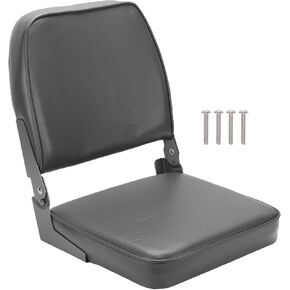 Pissente Foldable Boat Seat, Thick Foam Padded Low Back Chair For Fishing & Pontoon Boats, Aluminum Hinges | Marine Grade in Kuwait