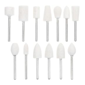 NOLITOY 13pcs Wool Felt Polishing Wheel Set 3mm Shank Buffing Tool Kit for Jewelry Glass Mirror Polishing Drill Bit Grinding Heads Abrasive Buffing Accessories in Kuwait