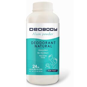 Foot Deodorant Powder (200g / 7Oz) 100% Natural Alum Powder For Smelly & Sweaty Feet – Eco-friendly, Cruelty-free, No Additives – Talco Para Pies Mal Olor Y Sudor – Shoe Odor Eliminator in Saudi Arabia