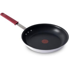 T-fal Professional VX3 Brushed Nonstick Fry Pan with Stainless Steel Handle 12 Inch, Oven Broiler Safe 400F, Cookware, Pots and Pans, Skillet, Restaurant & Business Grade, Certified NSF and CBA, Black in Kuwait
