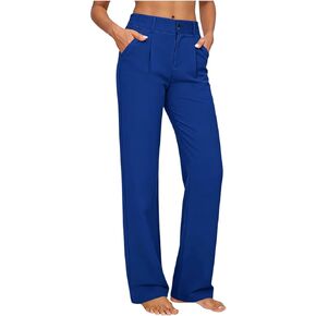 Women's Stretchy Yoga Dress Pants Work Business Office Slacks High Waisted Straight Leg Casual Trousers with Pockets in Saudi Arabia