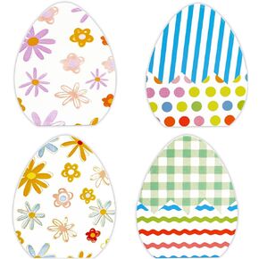 Easter Egg Table Decorations Centerpiece, 4 Pcs Wooden Easter Eggs Table Signs Spring Tabletop Decor for Home Office Tiered Tray Shelf Mantel Fireplace Dining Room Party Supplies in Kuwait