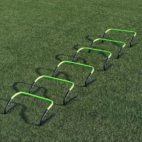 QUICKPLAY Adjustable Speed Hurdles Set of 6 - Soccer Training Hurdles for Agility Drills, 6in 9in 12in Height Settings, Portable Football Agility Hurdles with Carry Bag in Kuwait