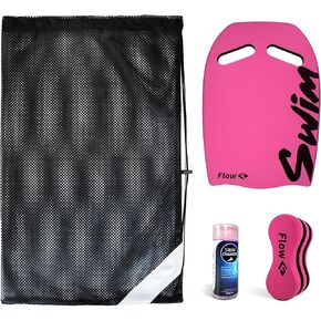 Flow Swim Gear Junior Swim Training Bundle – Kids Kickboard, Junior Pull Buoy, Swim Chamois & Mesh Bag in Kuwait