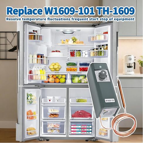 W1609-101 / TH-1609 وحدة تحكم في درجة الحرارة عن بعد، أنبوب شعري بطول 5 أقدام، نطاق التحكم في درجة الحرارة -30 درجة فهرنهايت /-34 درجة مئوية إلى 90 درجة فهرنهايت /32 درجة مئوية in Saudi Arabia