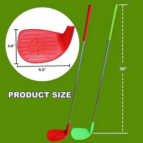 4 Pack 36" Backyard Golf Club Set with Oversize Heads & 12 Practice Balls, Play Outdoor Golf Yard Games for Adults, Hit Plastic or Foam Balls in Grass/Parks/Yards (Right Hand) in Saudi Arabia