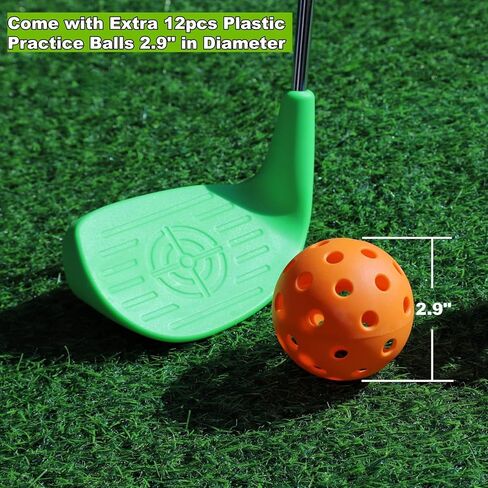 4 Pack 36" Backyard Golf Club Set with Oversize Heads & 12 Practice Balls, Play Outdoor Golf Yard Games for Adults, Hit Plastic or Foam Balls in Grass/Parks/Yards (Right Hand) in Saudi Arabia