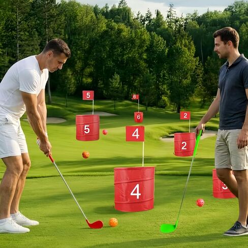 4 Pack 36" Backyard Golf Club Set with Oversize Heads & 12 Practice Balls, Play Outdoor Golf Yard Games for Adults, Hit Plastic or Foam Balls in Grass/Parks/Yards (Right Hand) in Saudi Arabia