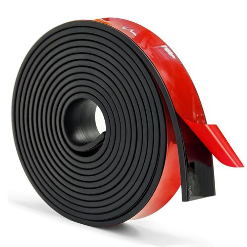 WELSTIK Adhesive Rubber Strip, 1" Wide x 1/8" Thick x 16' Long Neoprene Gasket Seal, High-Density Weather Stripping with Strong Adhesive Backing for Automotive, Door, Window, and Soundproofing in Saudi Arabia