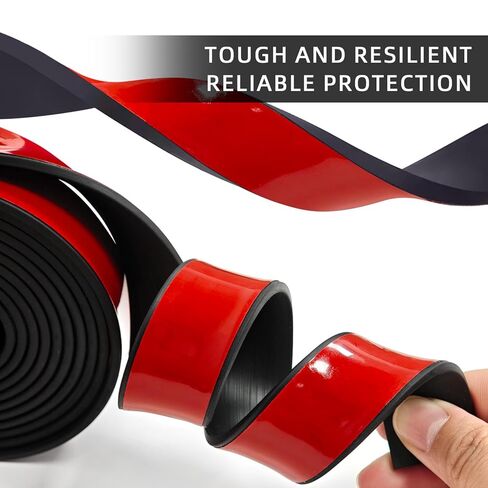 WELSTIK Adhesive Rubber Strip, 1" Wide x 1/8" Thick x 16' Long Neoprene Gasket Seal, High-Density Weather Stripping with Strong Adhesive Backing for Automotive, Door, Window, and Soundproofing in Saudi Arabia