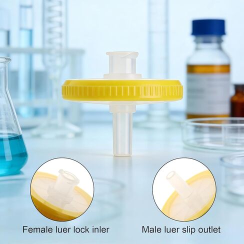 Syringe Filters PES Membrane, 0.22um Pore Size, 13mm Diameter, Non-sterile, Hydrophilic Filtration, Syringe Lab Filters, Pack of 100 (PES, 0.22μm 13mm) in Saudi Arabia