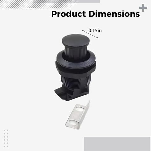 Generic 2 Pcs Push to Close Latch for Rv Cabinet Door, Black Plastic Embedded Push Button, 1.5 in / 38 Mm Lock for, Cupboard, Furniture, with Bracket in Saudi Arabia