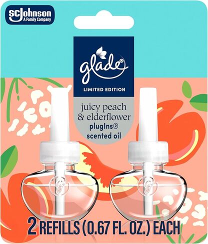 Glade PlugIns Refills Air Freshener, Lemon Zest & Poppy, Scented and Essential Oils for Home and Bathroom, 1.34 Fl Oz, 2 Count in Kuwait