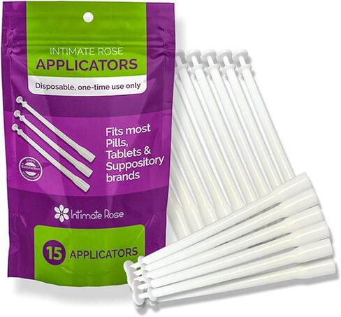 Intimate Rose 15 Count Vaginal Suppository Applicator - Fits Most Boric Acid Suppositories & Vaginal Suppository - Individually Wrapped Suppository Applicators from in Saudi Arabia