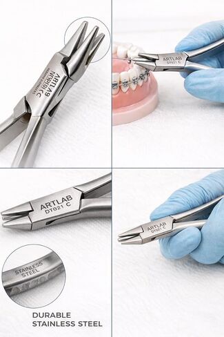 5.5" Aderer Wire Bending Pliers 3 Prong Orthodontic Pliers for Braces Dental Instruments German Stainless Steel in Saudi Arabia