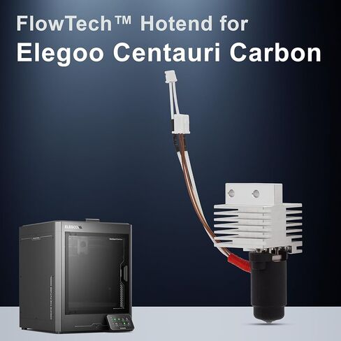 ترقية Microswiss FlowTech Hotend لـ Elegoo Centauri Carbon - فوهة مانعة للتسرب - تغيير الفوهة الباردة - تدفق عالي - تصميم معدني بالكامل - صنع في الولايات المتحدة الأمريكية in Kuwait