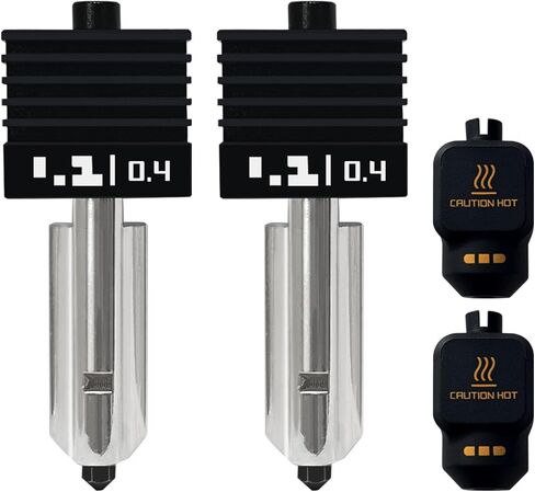 2PK 0.4 مم P2S Hotend مع فوهة فولاذية صلبة لمختبر Bambu P2S/H2S/H2D/H2C/A1/A1 ملحقات رأس الطباعة الصغيرة ذات النهاية الساخنة - فوهة سريعة التبديل، تصميم مضاد للتسرب، رمز التعريف in Saudi Arabia