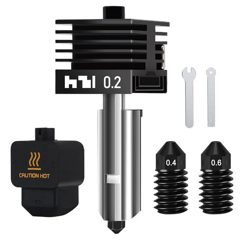 2PCS 0.2mm Hotend for Bambu Lab P2S/H2S/H2D/H2D Laster/H2D AMS Combo/A1/A1 Mini, Extruder Print Head Quick Swap Hot End Design with Extra 2PCS Silicone Cover Sock Hardened Steel Nozzle in Saudi Arabia