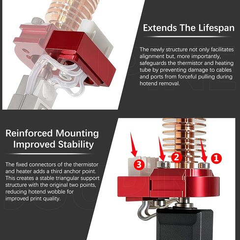Thermal Conductivity Hotend for Flashforge Adventurer 5M/ 5M Pro Extruder Kit（with 0.25MM/0.4MM/0.6MM/0.8MM Hardened Steel Nozzle） Ceramic Print Head for FF AD5M Accessories in Saudi Arabia