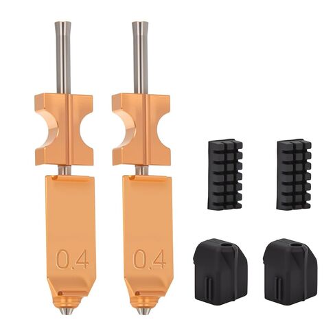 مجموعة فوهات AD5X مطورة، قطعتان من فوهات Hotend مقاس 0.4 مم، مجموعات طارد مجمعة للطابعة ثلاثية الأبعاد - استبدال رأس الطباعة/الطرف الساخن المعدني بالكامل مع فوهة قابلة للفصل، تتضمن قطعتين من جورب السيليكون + قطعتين من فرشاة الفوهة in Kuwait