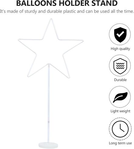 Operitacx Star-shaped Balloon Stand Kit Pvc Balloon Support with Base for Wedding Birthday Party Decorations Rack in Saudi Arabia