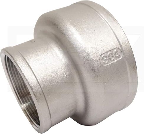 الفولاذ المقاوم للصدأ 3 بوصة × 2 بوصة NPT تخفيض اقتران، 304 SS، فئة 150، أنثى NPT الموضوع، ANSI B1.20.1، ISO 49 متوافق in Kuwait