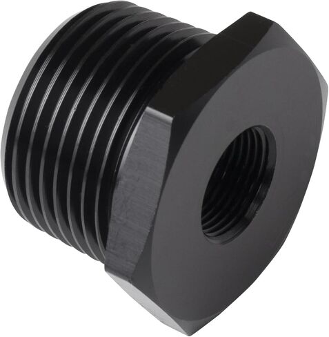 1 قطعة ، 1/2-28 "NPT ذكر إلى 3/4" NPT أنثى المخفض جلبة المناسب محول عرافة الألومنيوم الأسود in Kuwait