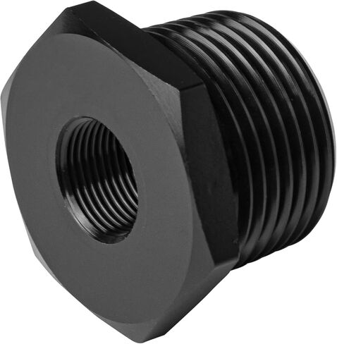 1 قطعة ، 1/2-28 "NPT ذكر إلى 3/4" NPT أنثى المخفض جلبة المناسب محول عرافة الألومنيوم الأسود in Kuwait