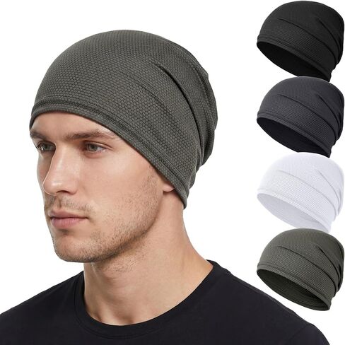 JenPen Cooling Skull Cap for Men Women, Breathable Summer Beanie Sweat Wicking Head Wrap for Running Cycling Sun Protection in Saudi Arabia