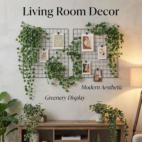 لوحة شبكية حائطية مطلية بسلك من Kaforise، عرض متعدد الوظائف لتعليق الصور ومنظم تخزين الحائط، عبوة من قطعتين، الحجم: 23.6 بوصة × 23.6 بوصة، مربع أسود in Kuwait