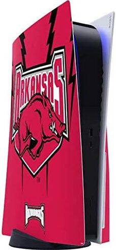 Skinit Decal Gaming Skin Compatible with PS5 Console - Officially Licensed University of Arkansas-Fayetteville Razorbacks Design in Saudi Arabia