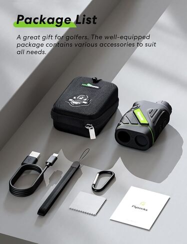 Flysocks Golf Rangefinder مع منحدر، 1200 ياردة مكتشف نطاق الليزر، تكبير 7X، مكتشف نطاق قابل لإعادة الشحن للعب الجولف مع اهتزاز قفل سارية العلم، شريط مغناطيسي، ملحقات الجولف للصيد in Kuwait
