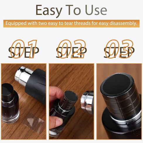 600 قطعة من أشرطة التغليف المنكمشة لبرطمانات الزجاجات - سدادات شفافة قابلة للانكماش بالحرارة مقاس 45 × 30 مم، سهلة الاستخدام مع مجفف الشعر أو مسدس الحرارة، أختام الزجاجات الواضحة للتلاعب بالزيوت العطرية والقطارة وأغطية أنبوب الاختبار in Kuwait