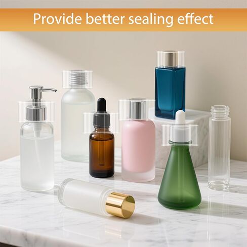 600 قطعة من أشرطة التغليف المنكمشة لبرطمانات الزجاجات - سدادات شفافة قابلة للانكماش بالحرارة مقاس 45 × 30 مم، سهلة الاستخدام مع مجفف الشعر أو مسدس الحرارة، أختام الزجاجات الواضحة للتلاعب بالزيوت العطرية والقطارة وأغطية أنبوب الاختبار in Kuwait