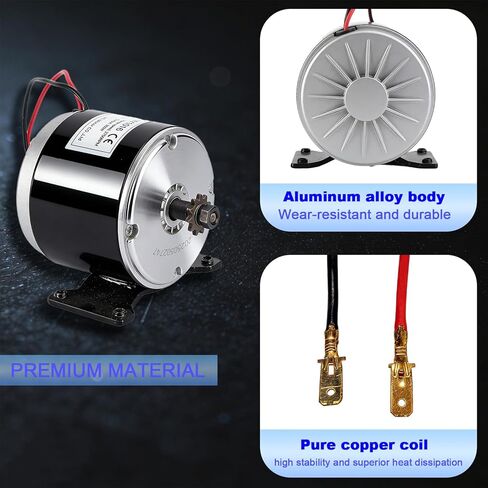 Small Brushed Permanent Magnet Electric Motor for Scooter Drive Systems and DIY Projects 24V DC 350W 2750RPM in Saudi Arabia