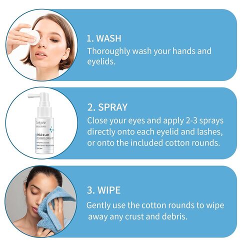 Eyelid & Lash Cleansing Spray 6 Pack Kit – 6 x 30ml | Pure Hypochlorous Acid Eye Wash for Soothing & Cleansing Blepharitis & Dry Eyes in Saudi Arabia