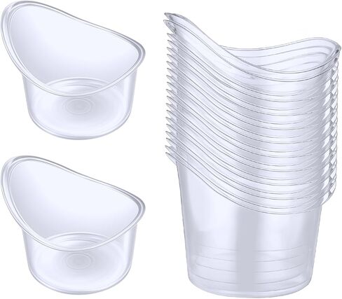 SHENLIU 20 Packs of 5 ml Disposable Eyes Washes Cups, Portable Plastic Measuring Cups, Eyes Wash Sets Bath Eye Wash Eye Care Tools for Drops Elderly and Travel Cleaning, Quick Fatigue Relief in Saudi Arabia